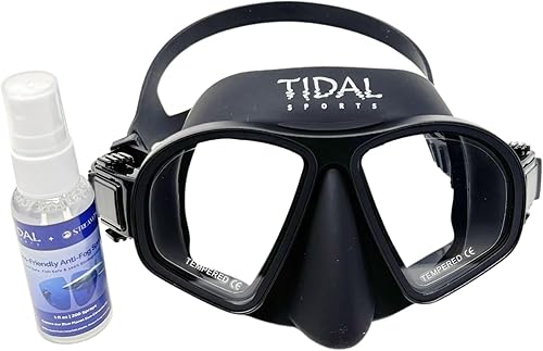 Miniatura 5 de Tidal Mask Aluma Pro con tecnología avanzada antivaho - para buceo, esnórquel y apnea. Lente de vidrio templado de bajo volumen. Máscara antivaho