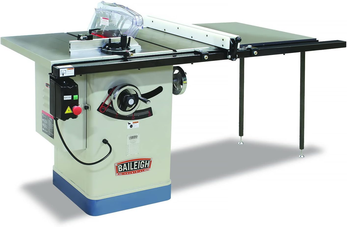 Baileigh TS-1040E-50 Entry Level Cabinet Style Table Saw, 40" x 27" Table, 220V, Single Phase, 10