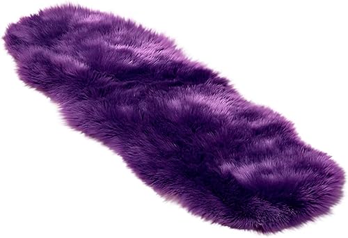 Miniatura 67 de Alfombra de piel sintética ultrasuave de 2 x 5 pies, 17 colores de piel de oveja sintética, alfombra lanuda para sofá, cojín de asiento, alfombra