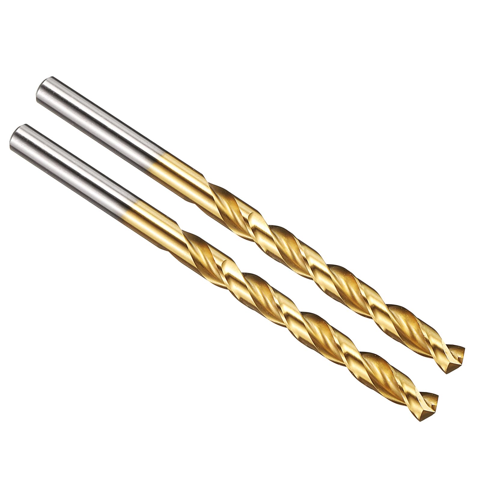PATIKIL 6mm Drill Bit, M42 8% Cobalt High-Speed Steel Jobber Straight Shank 135° Titanium Nitride (TiN) Coated for Hard Metal Stainless Steel - 2 Pack