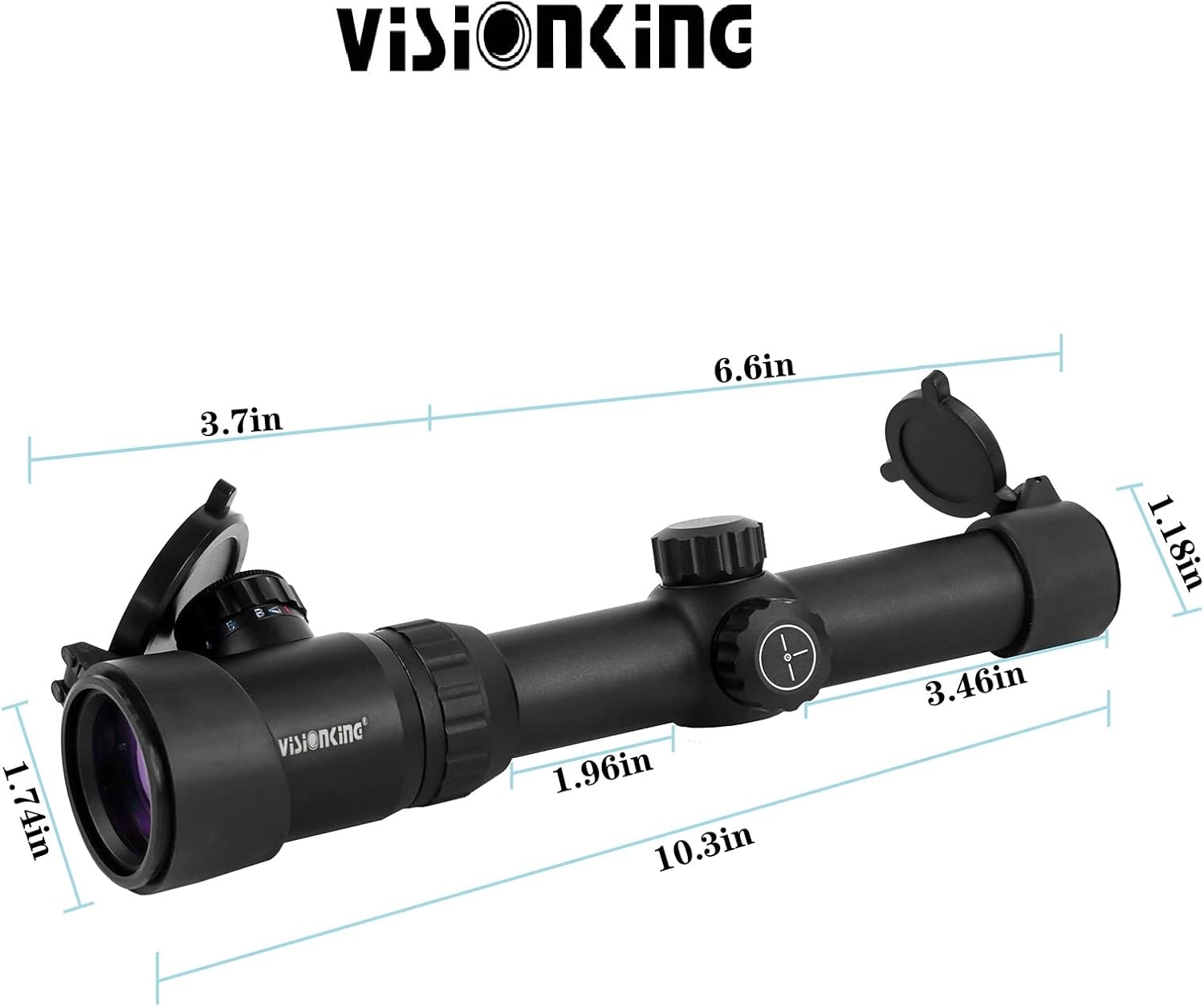 Rifle Scope 1.25-5x26 Riflescope IR Hunting 30 mm Three-pin with a Honeycomb