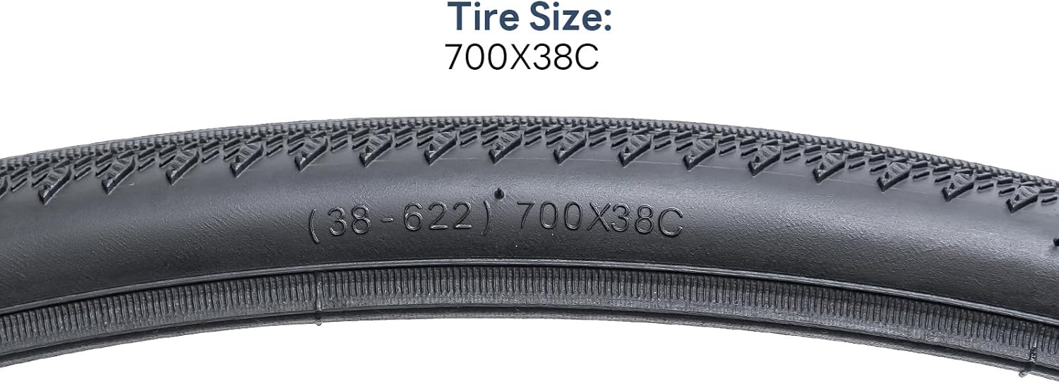 YUNSCM 700x38C Bike Tires 38-622 60TPI Puncture Proof Tires| Fast, Light, Durable, for 700C Road, Hybrid, City Touring Bike 700x36C 700x38C 28x1.50 Bicycle Tires 2-PCS (Y-1154)