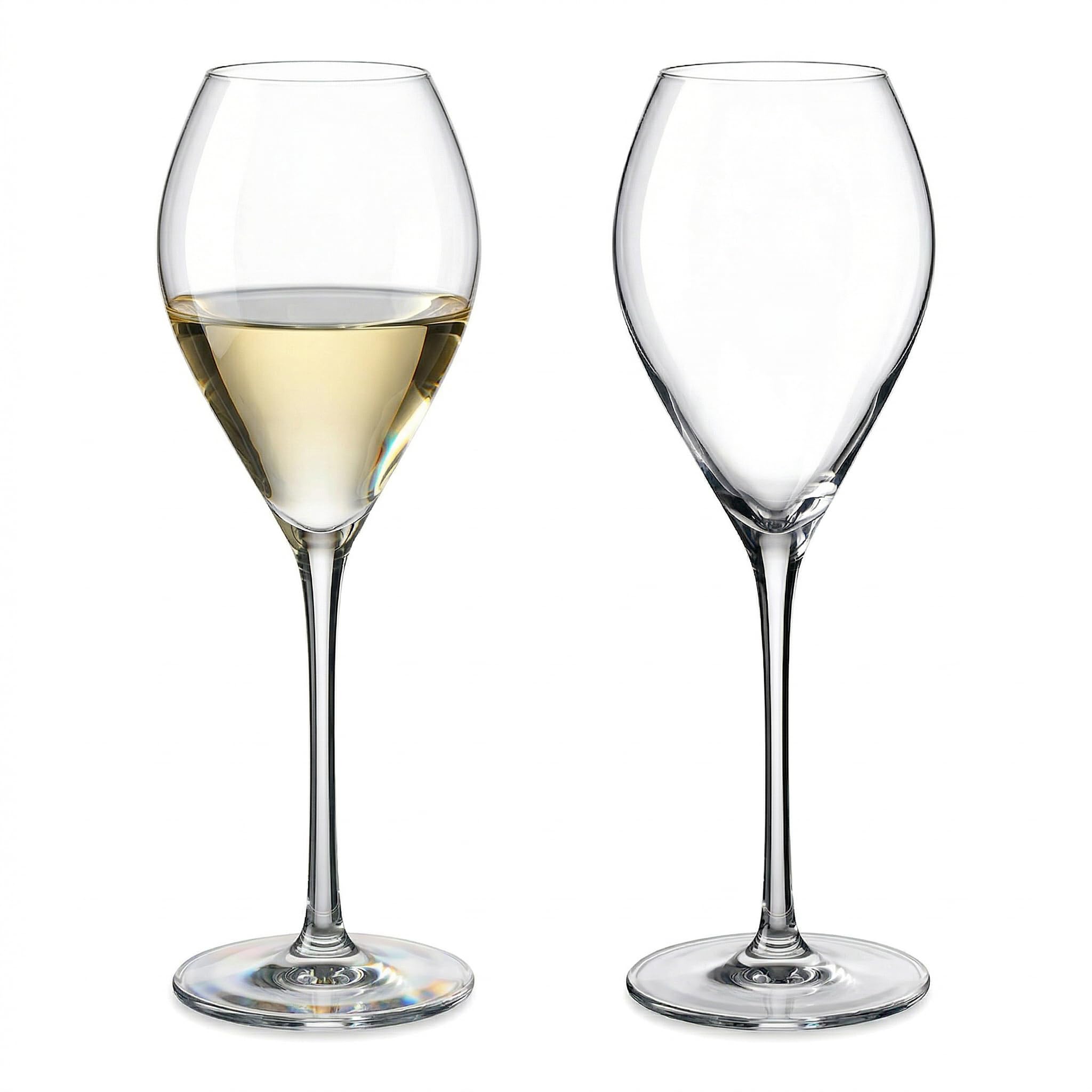 Verres à vin élégants avec pied fin, le cadeau idéal en style anglais classique