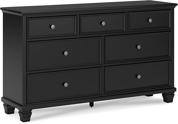 Signature Design by Ashley Danabrin Traditional 5 Drawer Chest for Bedroom, Dark Brown
