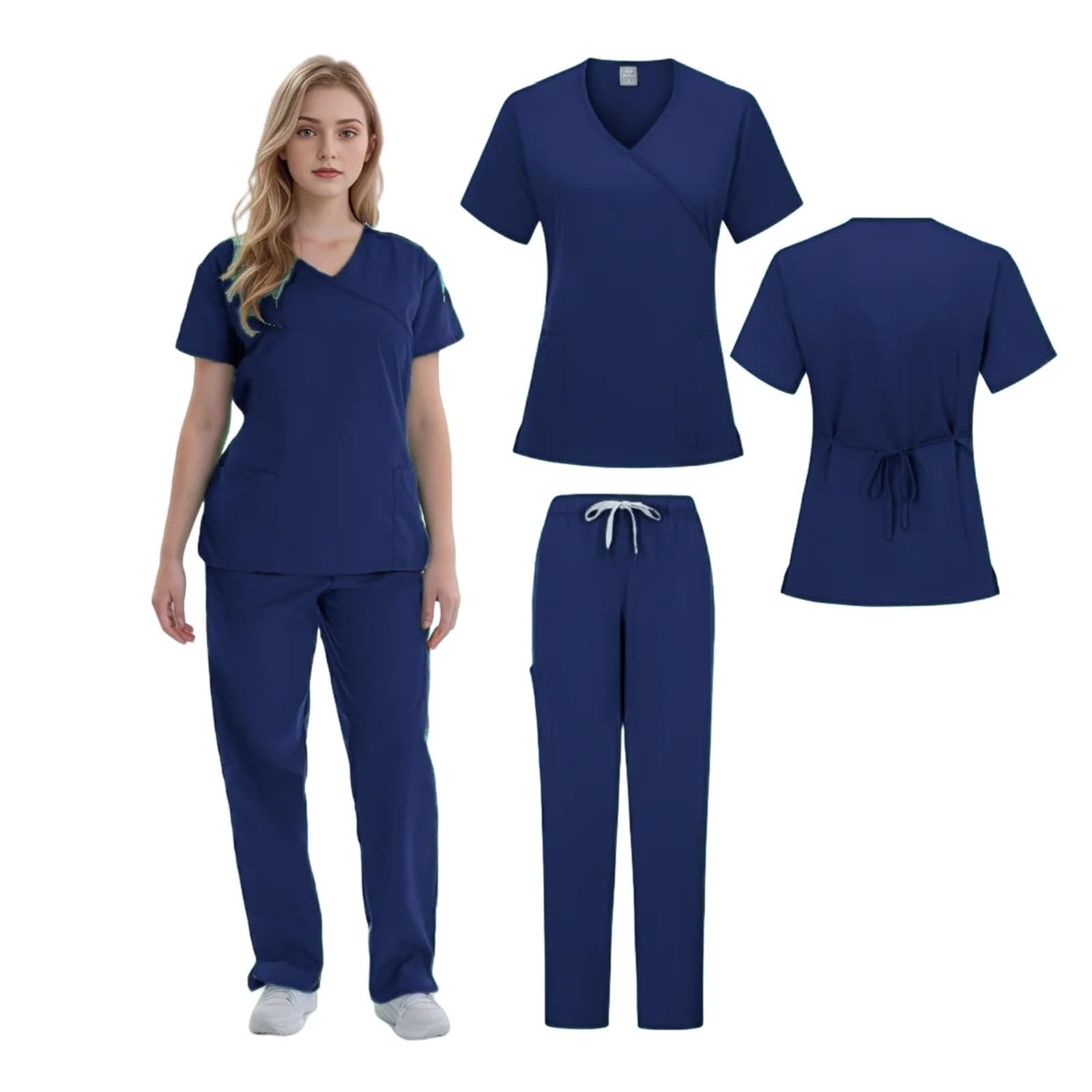 Ensemble d'infirmière anti-irritation en tissu souple Spandex