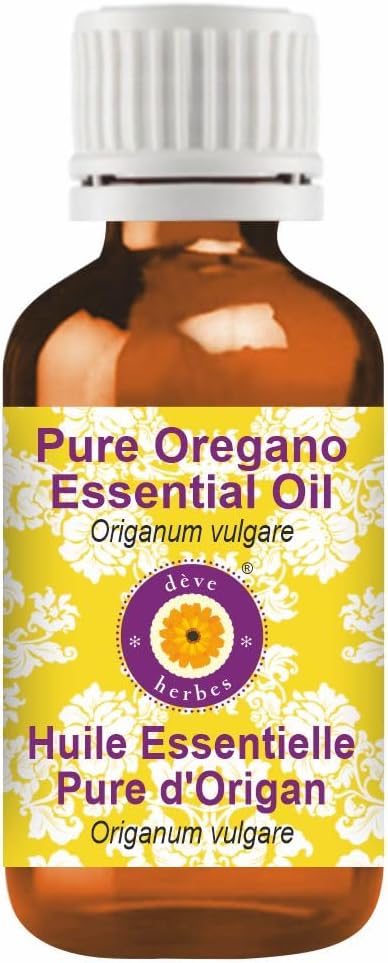 Deve Herbes Pure Oregano Essential Oil (Origanum vulgare) Steam Distilled 30ml (1 oz)