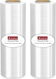 Biodegradable Wrapping Roll for Packing Material,12 Inch (300 mm), 100 Meter Length, Pack of 2, White