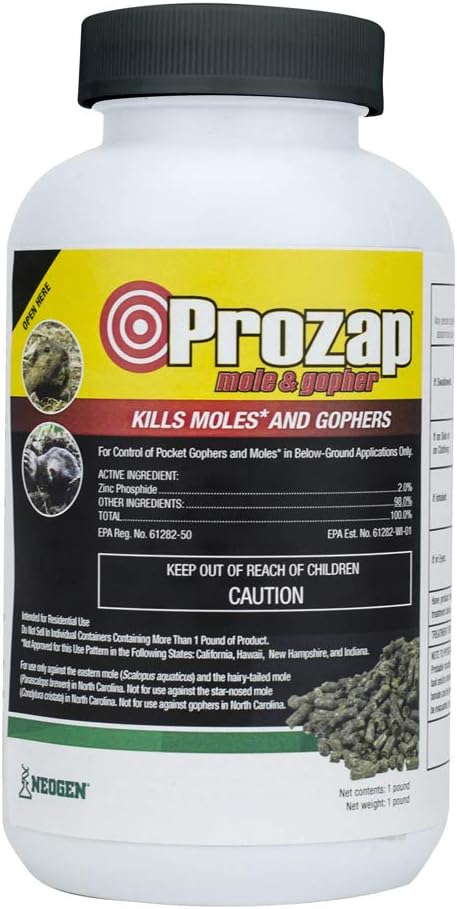 Prozap Mole and Gopher Pelleted Bait 1 pound