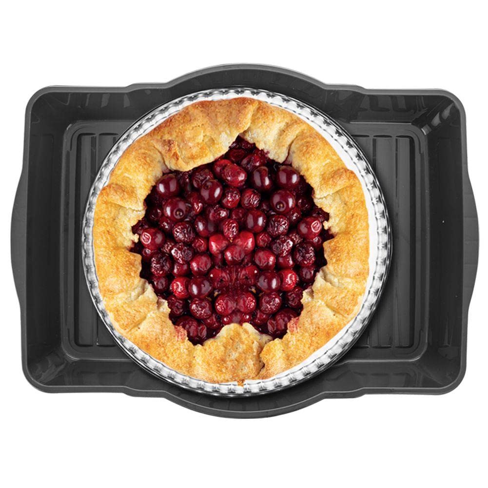 orion group Contenitore da cucina per il trasporto degli alimenti | con coperchio, maniglia per torte, 45 x 35 x 9,5 cm