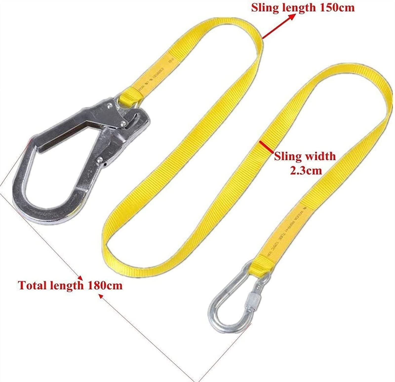 Cordón de seguridad con ganchos a presión, arnés para exteriores, cuerda de protección con mosquetón, 180 cm de longitud