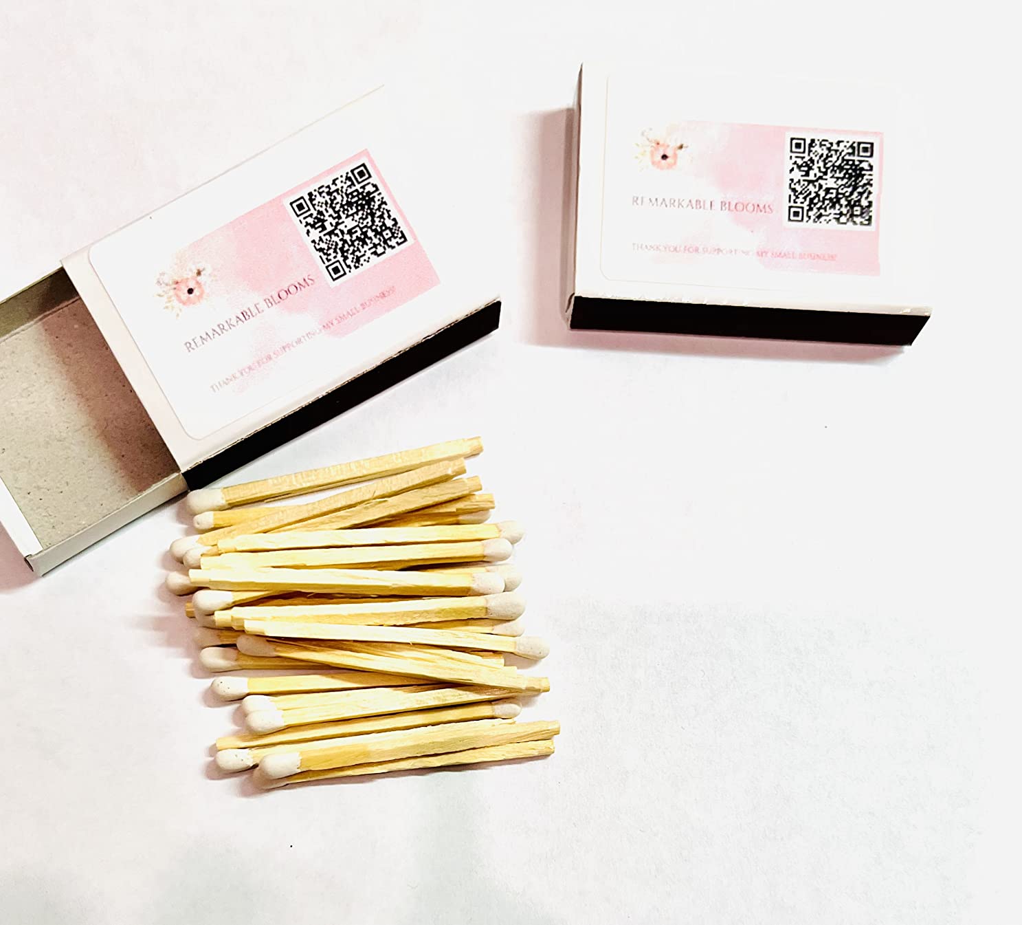 4/mo Finance Party Favors Plus 50 Plain White Cover Wooden Matches