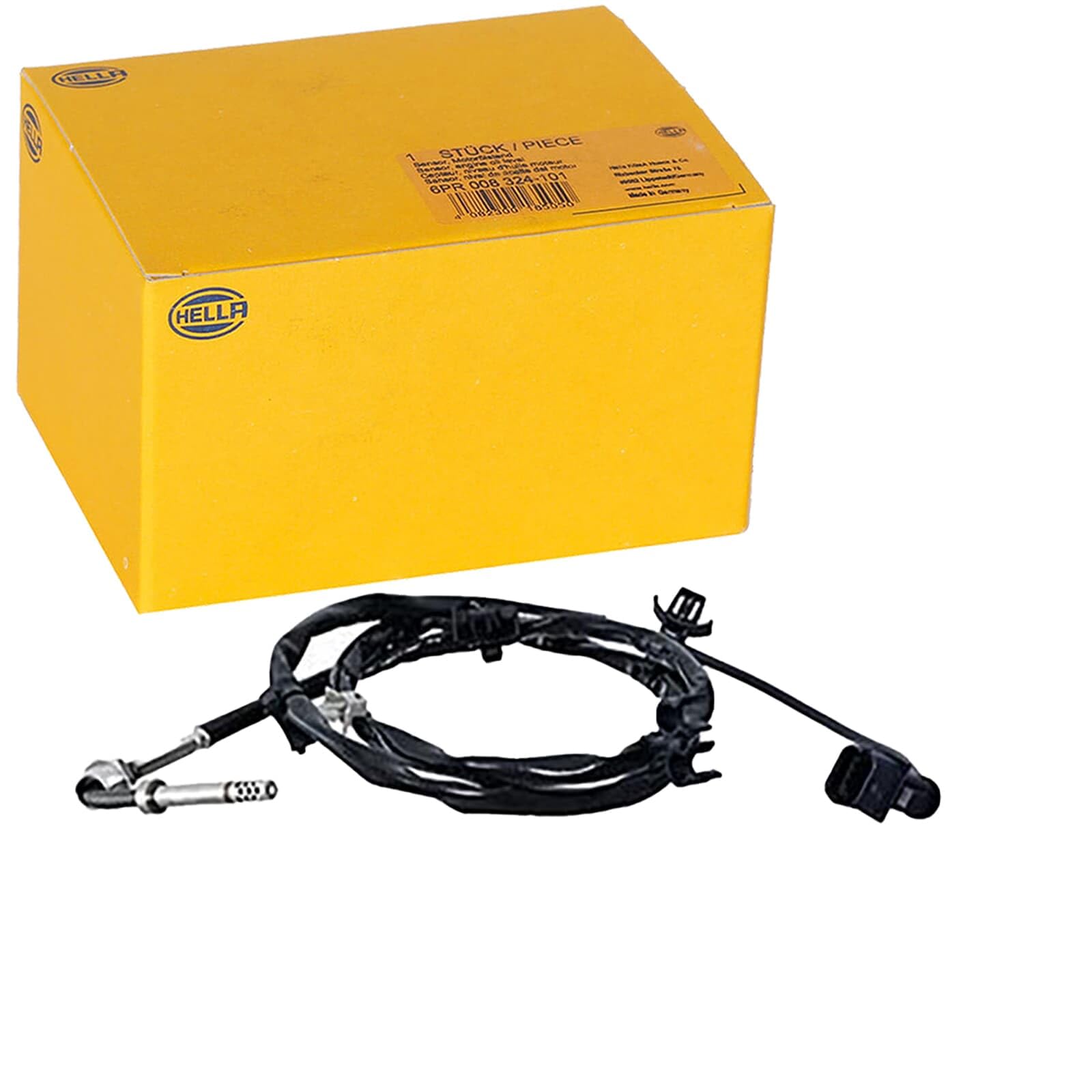 HELLA 6PT 010 376-331 Sensore, Temperatura gas scarico - 2a... poli - avvitato - Cavo: 1150mm - con clip di fissaggio al cavo | Compatibile con: OPEL MERIVA B Großraumlimousine, MERIVA B VAN