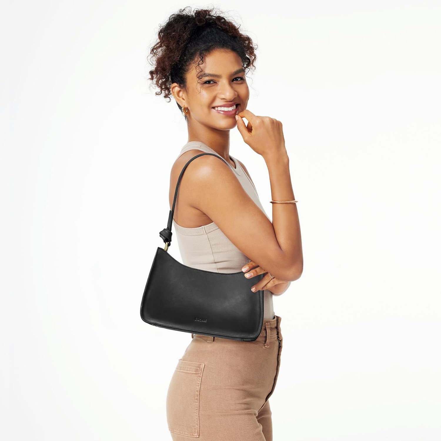 S-ZONE Leather Shoulder Bags for Women Small Shoulder Purse Handbags Clutch Hobo Bag Cute Purses - Image 2