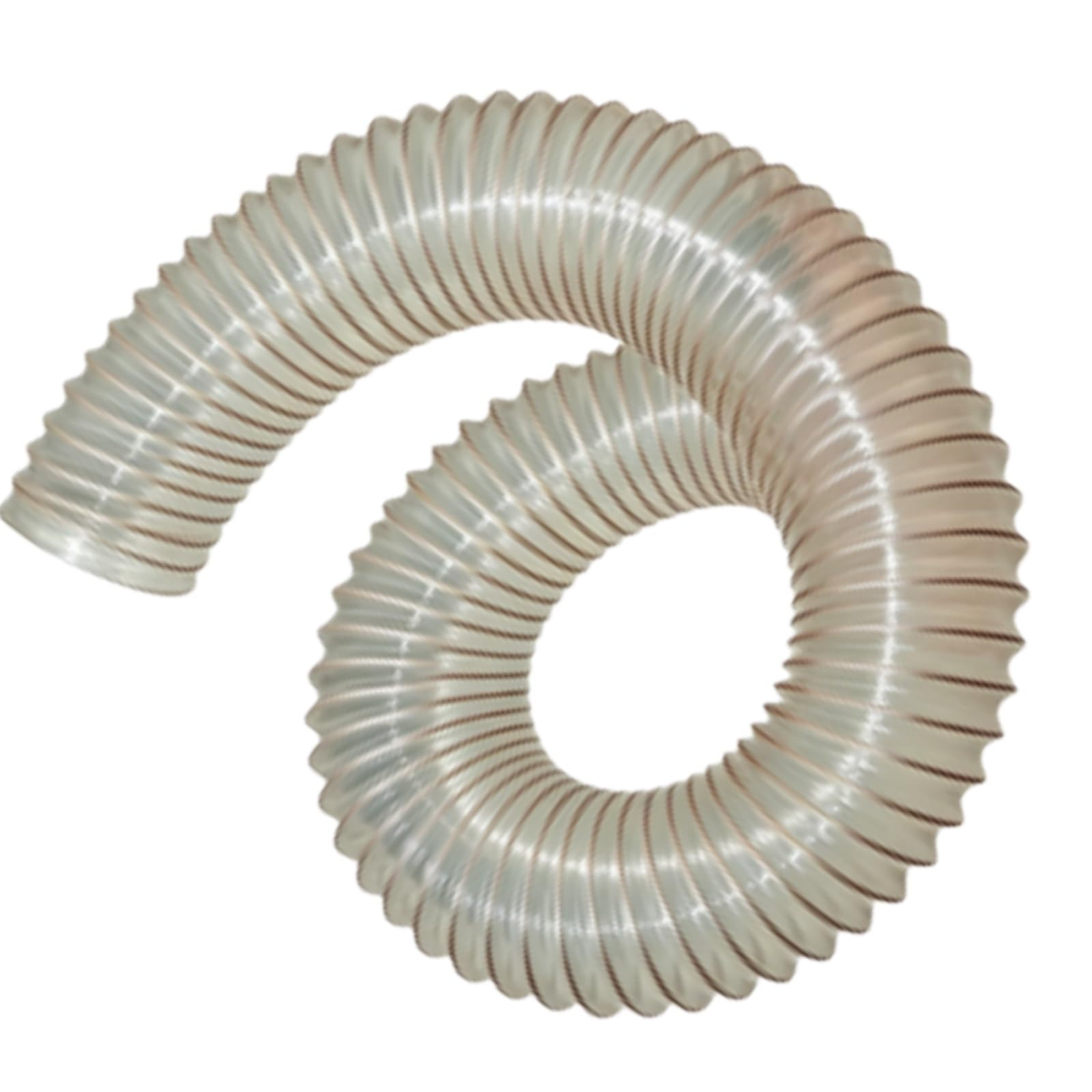 Tuyau flexible transparent en PU pour aspirateur industriel et menuiserie 45mm