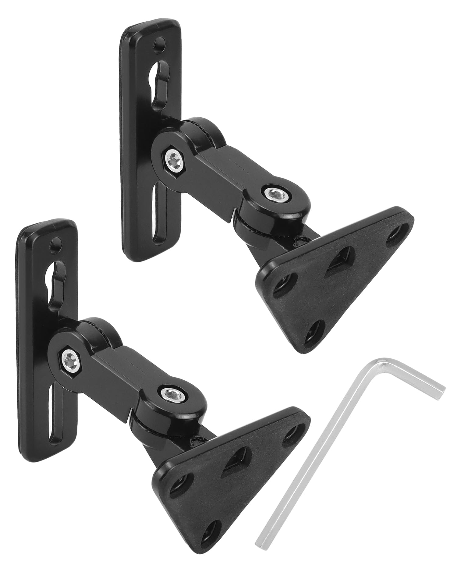 QWORK® 2er-Set Universal Lutsprecher Wandhalterungen Boxen Wandhalterung, 180º Neigung/Drehung, Halten bis zu 13,6kg