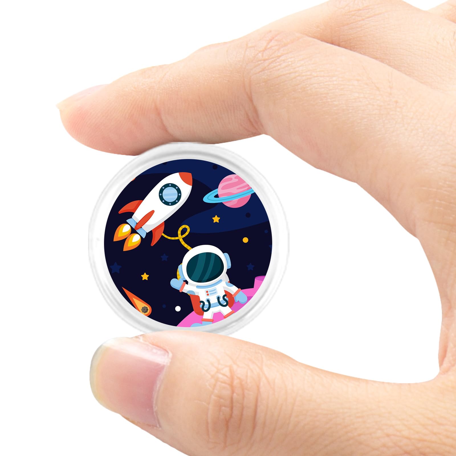 24 Badges Ronds Personnalisables DIY - 60 Mm Transparents Avec épingle - Sans Machine à Badges