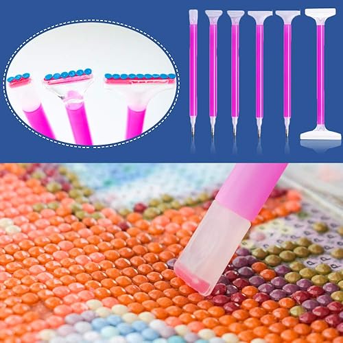 Miniatura 4 de Suptikes 110 herramientas y accesorios de pintura de diamante con 44 ranuras para pintura de diamante para adultos o niños, se aplica a pintura de