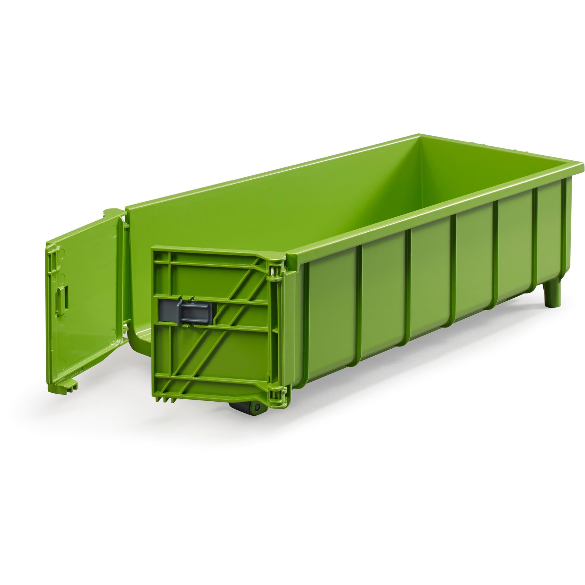 bruder 02035 - Rimorchio a gancio per trattori, con adattatore per l'aggancio, rimorchio ribaltabile, rimorchio da trasporto, cassone ribaltabile, azienda agricola, giocattolo