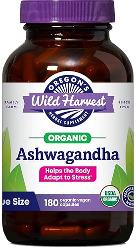 Oregon's Wild Harvest Organic Ashwagandha Non-GMO Herbal Supplements for Stress