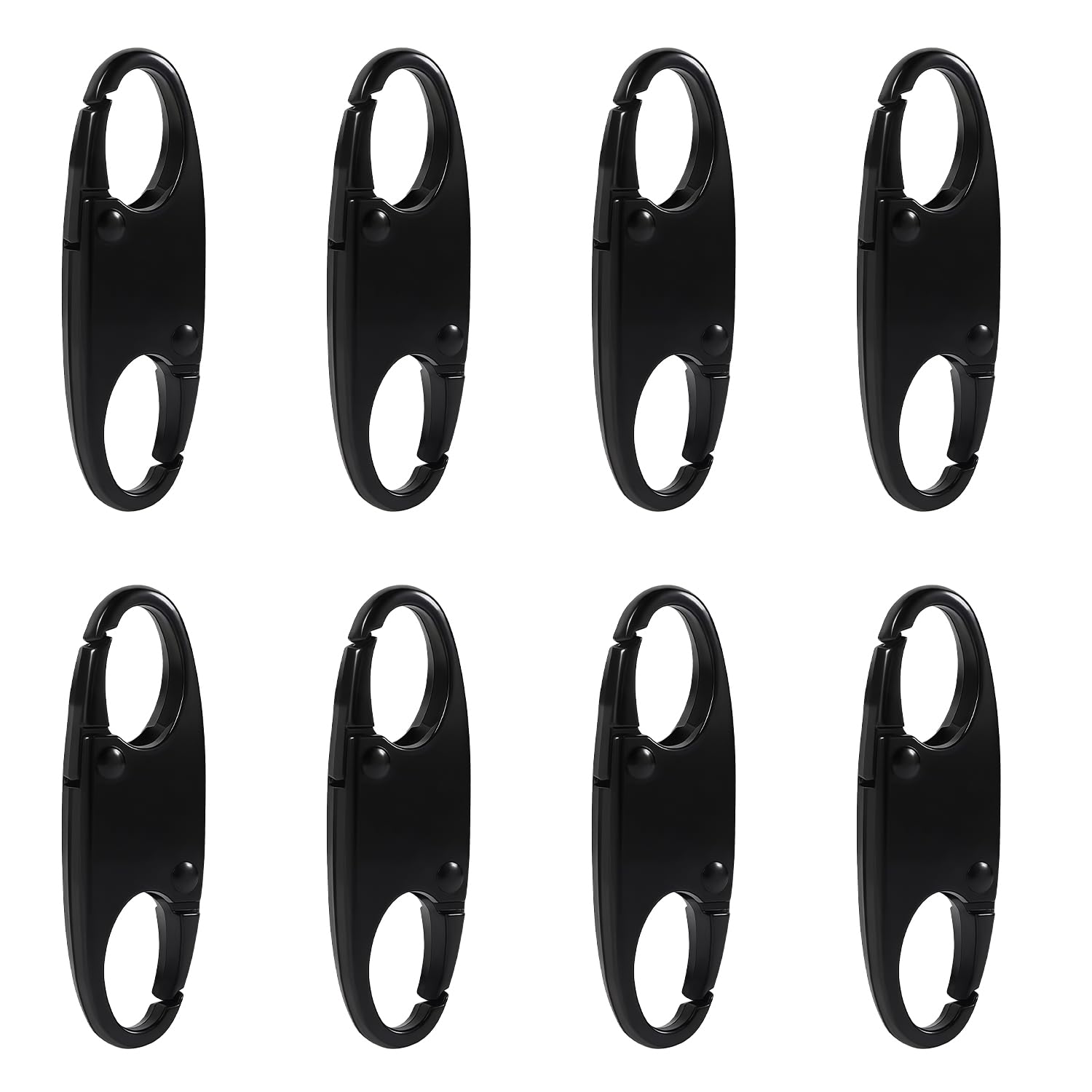 8 Stück S-Karabiner für Reißverschlüsse, Anti-Diebstahl Mini