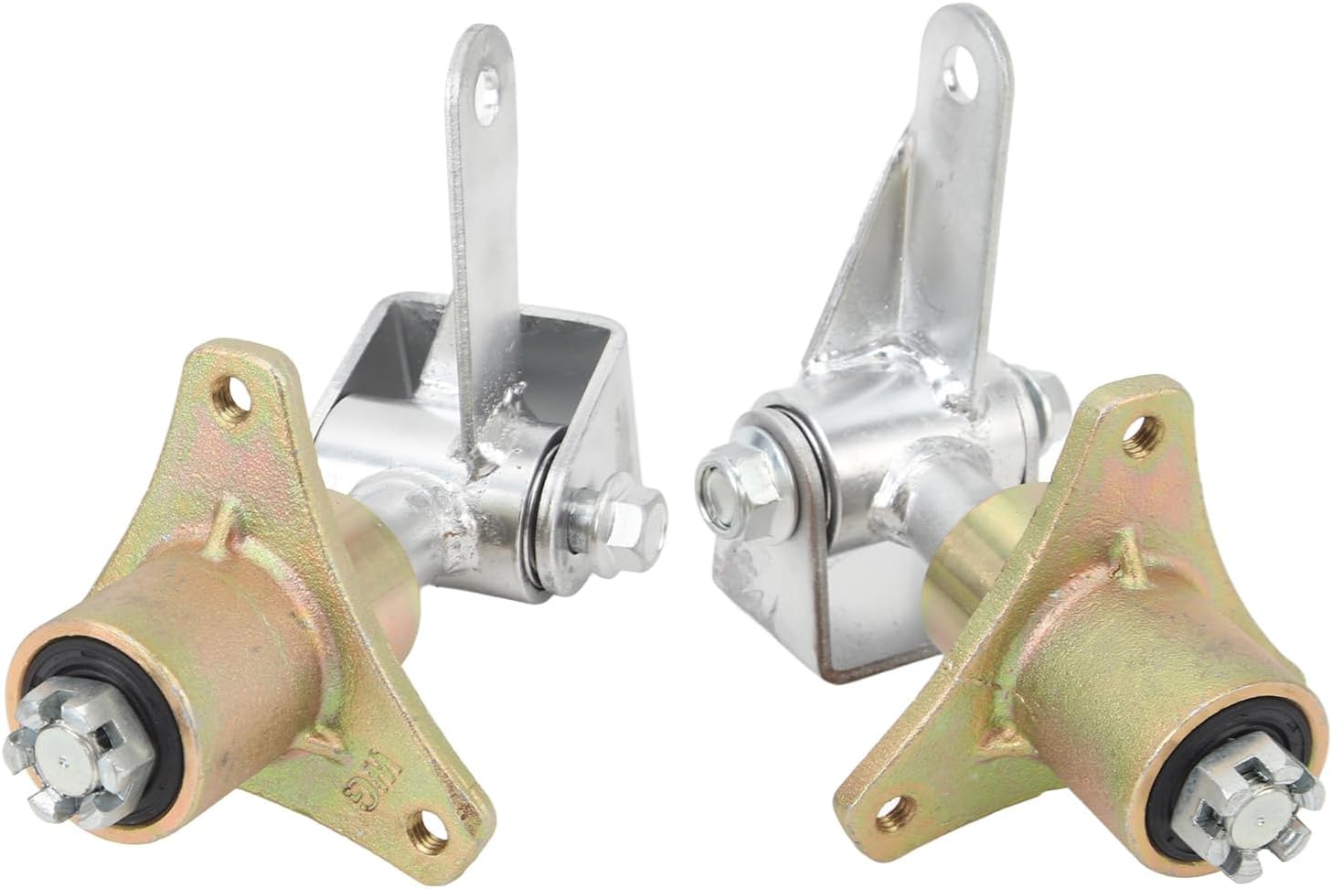 Wheel Hub Kit, 1 Pair 14mm 3-Stud Wheel Hub Assembly Steering Spindle, Steel Alloy Front Axle for Drift Trike ATV Quad