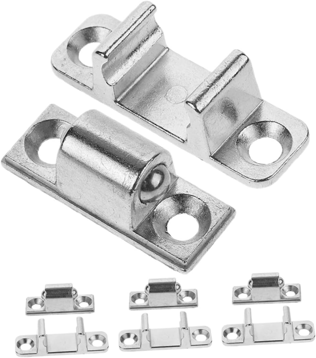 Kichvoe 4 Sets Metal Range Hood Panel Clips with Sliding Ball Catch, Universal Kitchen Appliance Fasteners for Glass Panel and Cabinet Door Maintenance, Compatible with Range Hood Models