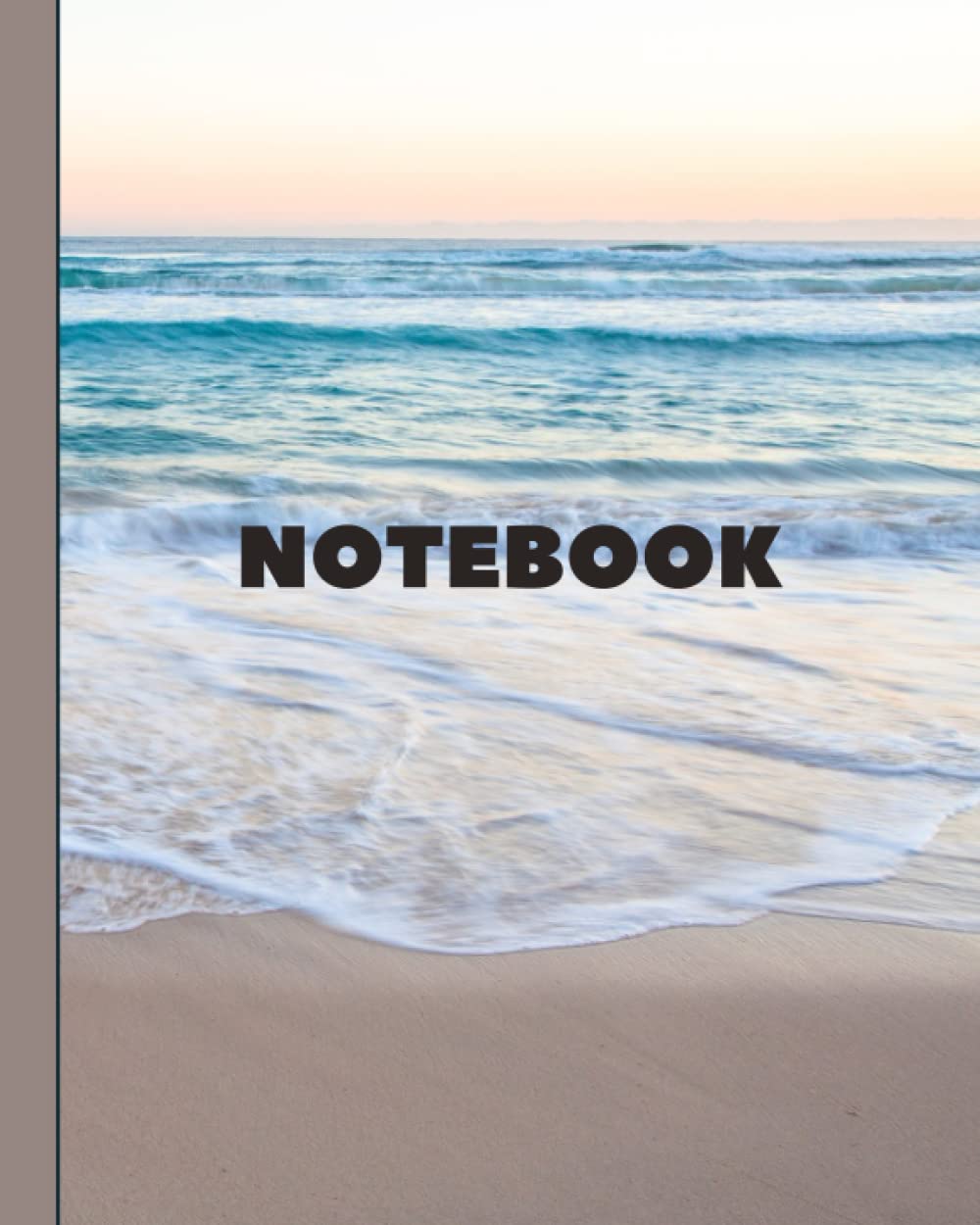 Blank Pages Ocean Beach Notebook: Unlined with Page Numbers Composition Book, Sketchbook, Journal, Diary, Workbook, Notepad for Students, Children, Adults, 120 pages