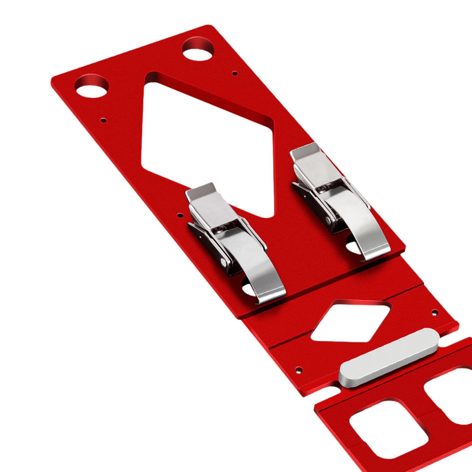 Guida angolare per sega a binario con base antiscivolo per la costruzione e la ristrutturazione di mobili, ad angolo retto di 90°, per la lavorazione del legno e il taglio di precisione, rosso