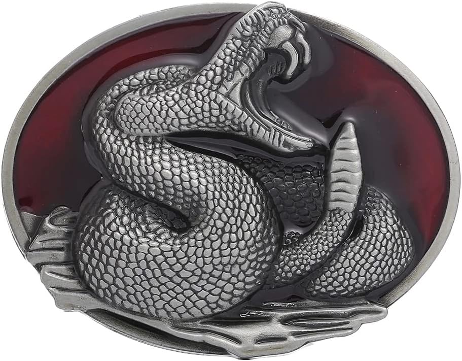 Vintage Snake Belt Buckle - Western Cowboy Jeans Accessories for Women Men
