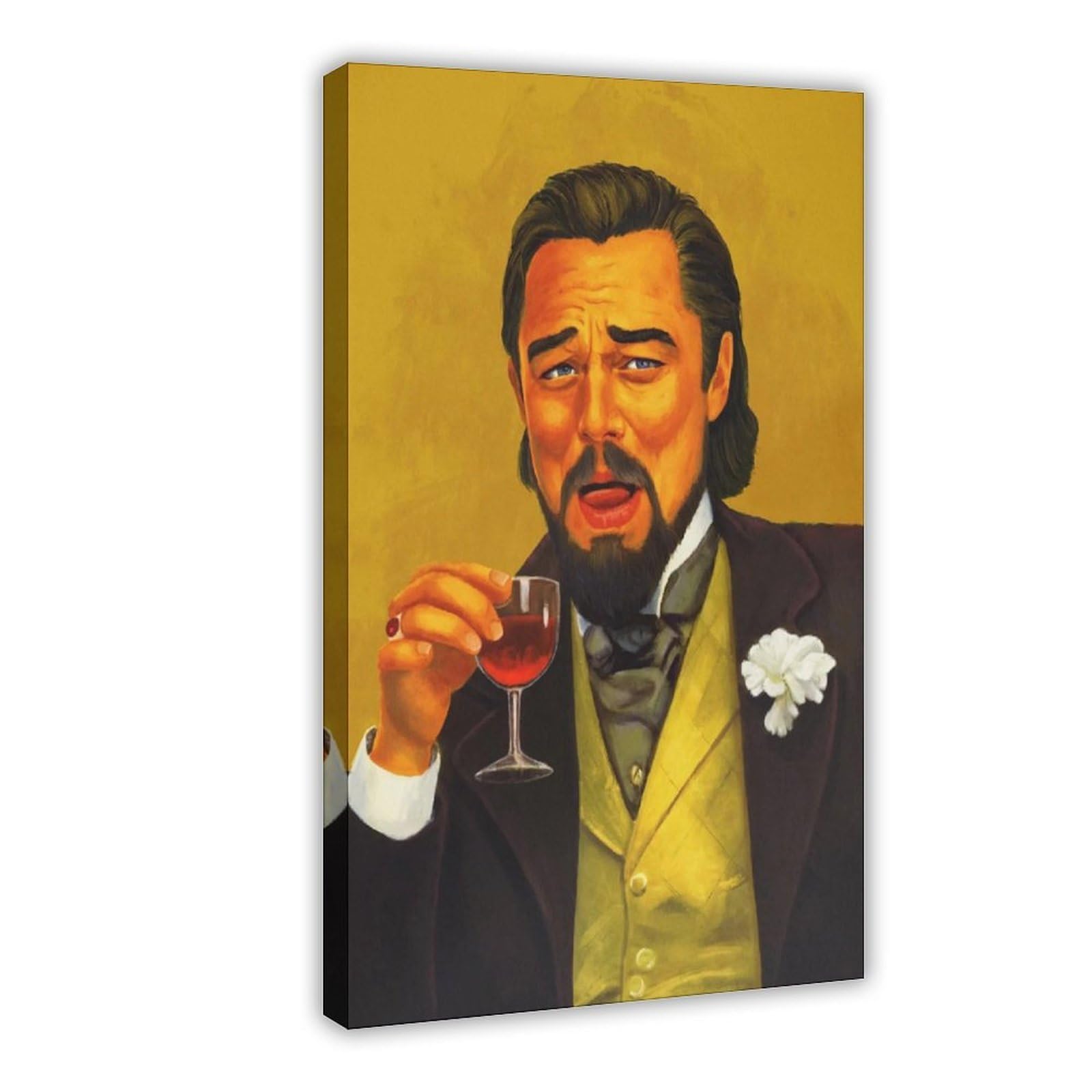 BNCEDJK Laughing Leo Meme Poster Canvas Poster Wall Art Print Picture Paintings 16x24inch(40x60cm)