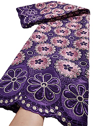 Dentelle suisse africaine en pur coton voile de 2,4m pour robe de fête