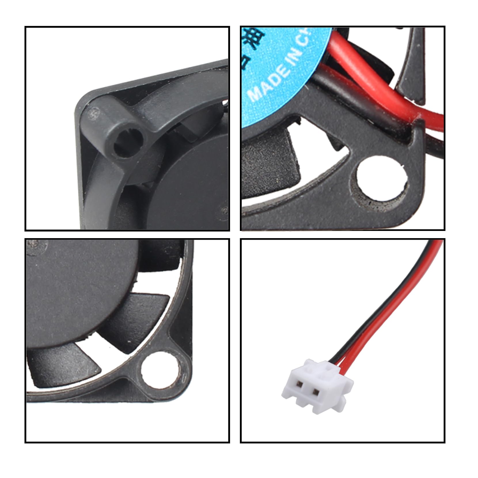 4 mini ventole di raffreddamento senza spazzole silenziose fai da te 25 x 25 x 7mm 2507 DC 5 V compatibile con computer portatile notebook scheda grafica 3D stampante PC CPU radiatore PCB