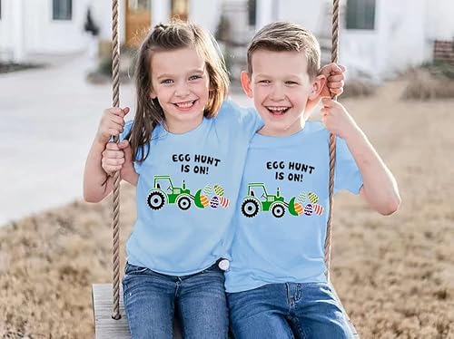 Miniatura 2 de Camisa de Pascua para niños pequeños y niñas, trajes de conejito de caza de huevos, camiseta para niños