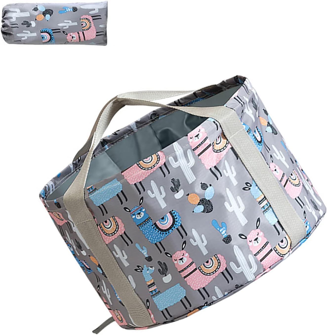 Dulcicasa 折りたたみ式バケツ オックスフォード生地 PEVA防水 25L コンパクト アウトドア 旅行 防災 洗車 釣りと