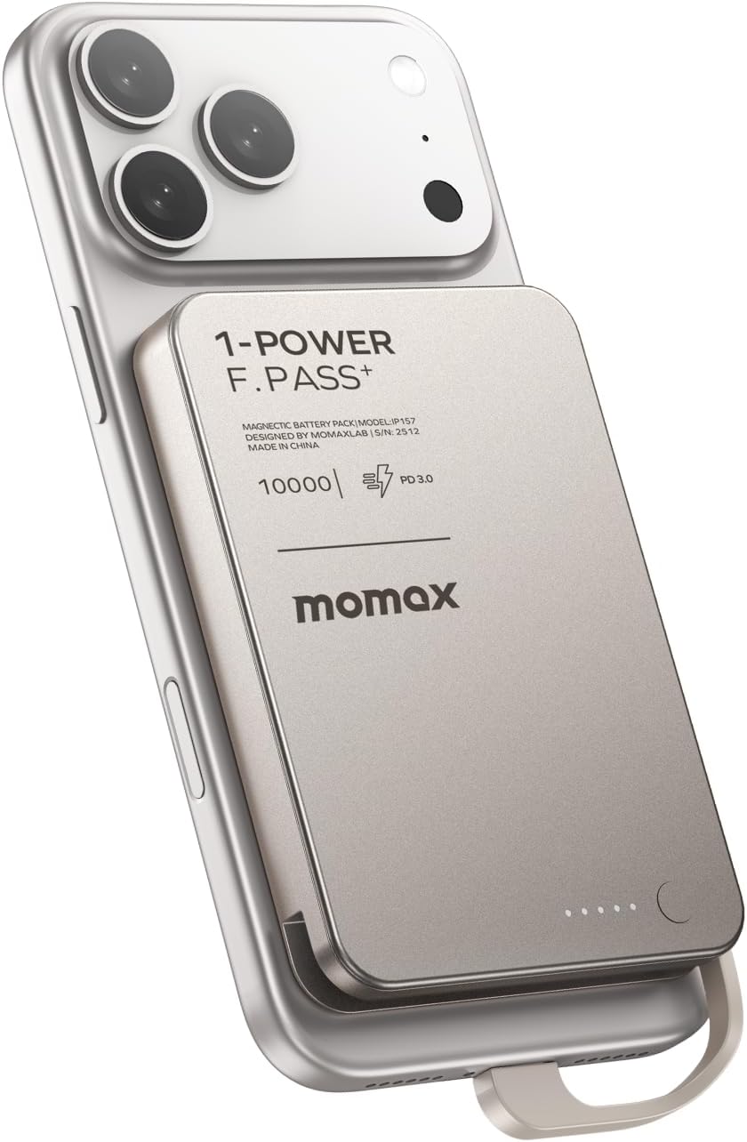 MOMAX Power Bank Built in USB-c Cable