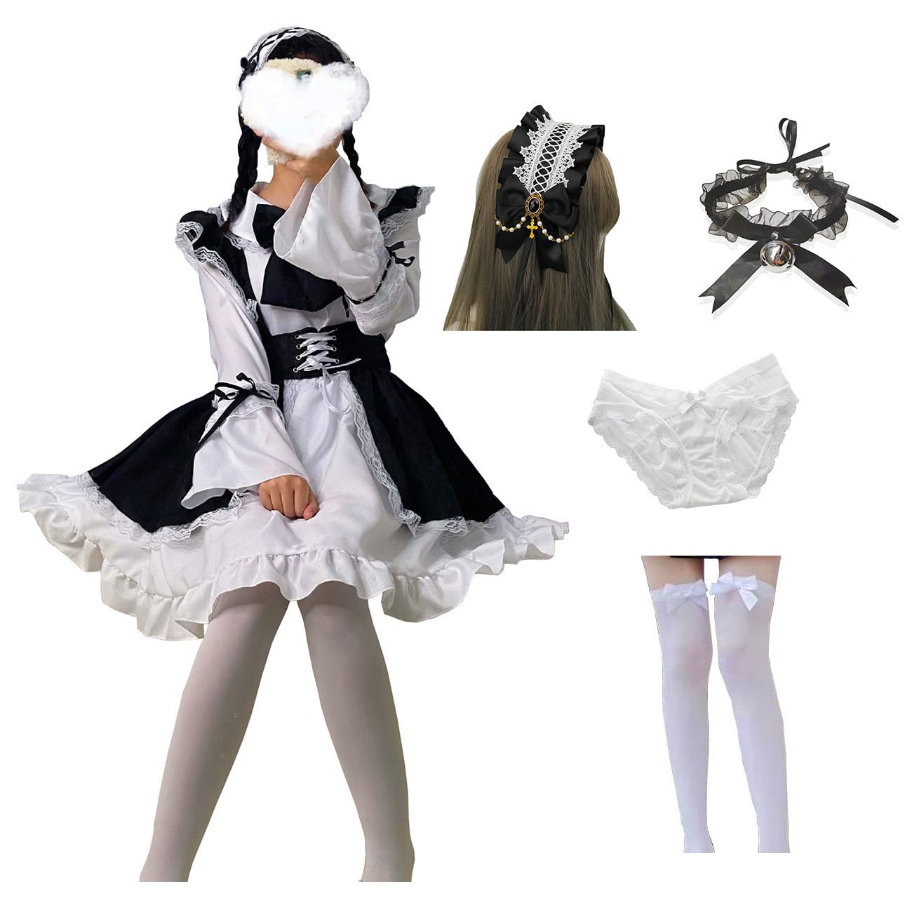 Amazon.co.jp: 恋心なロリータメイド服セット 一途な清楚系