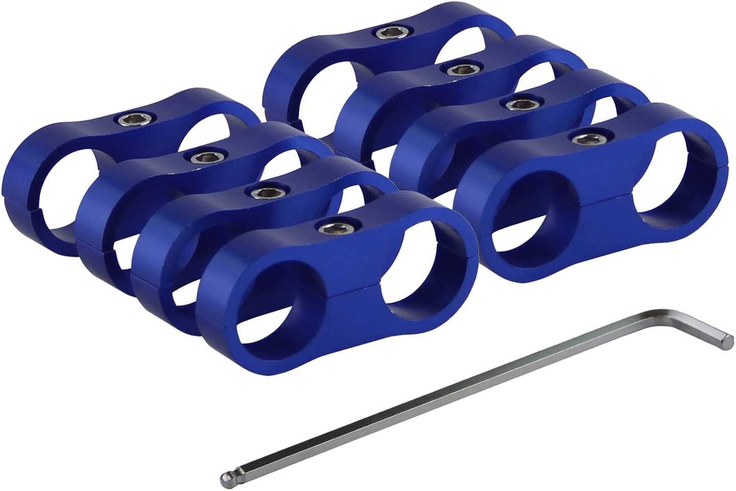 8pcs AN12 Braided Hose Separator Clamp Fitting Fuel line