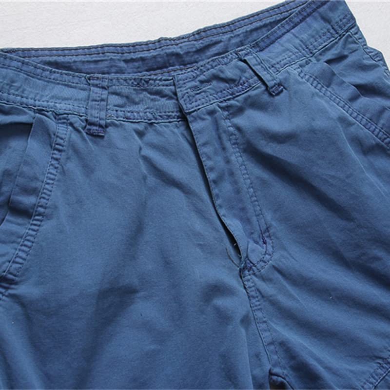 Short cargo en coton pour homme RLKHXBS, le bermuda casual confortable sans ceinture - 3