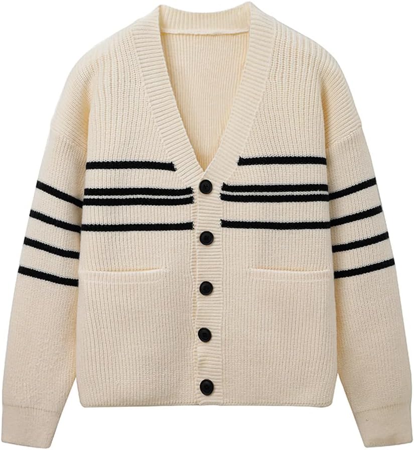 [FJLTDCP] セーター メンズ Vネックカーディガン 秋用学生セーター 男女高校生JK制服風 シンプルデザイン カジュアル上着