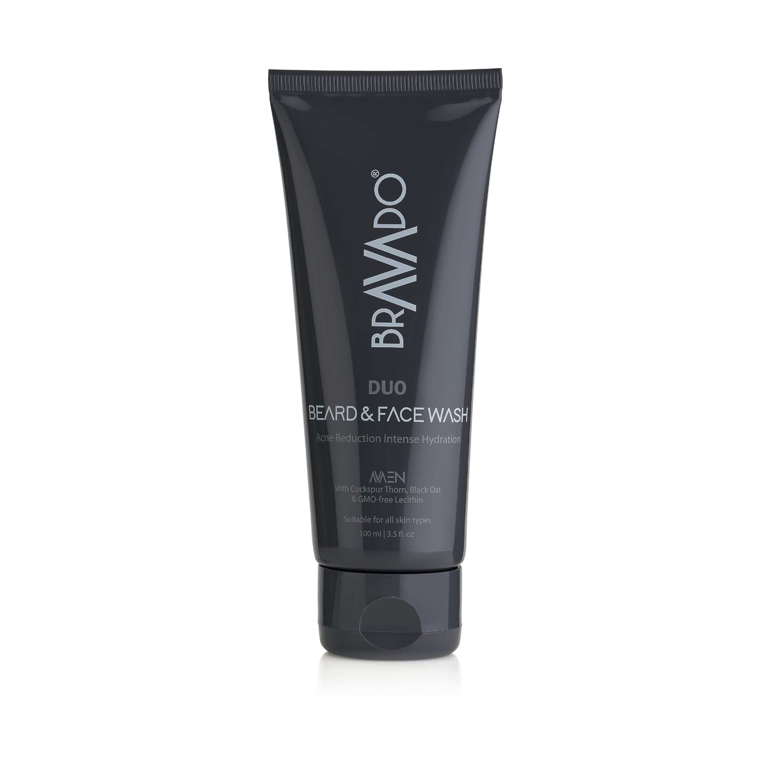 BRAVADO Duo Beard & Face Wash for Men | 2-in-1 Beard Shampoo & Face Cleanser for Oil, Dirt & Beard Care | Daily Beard & Face Clean Wash | 100ml