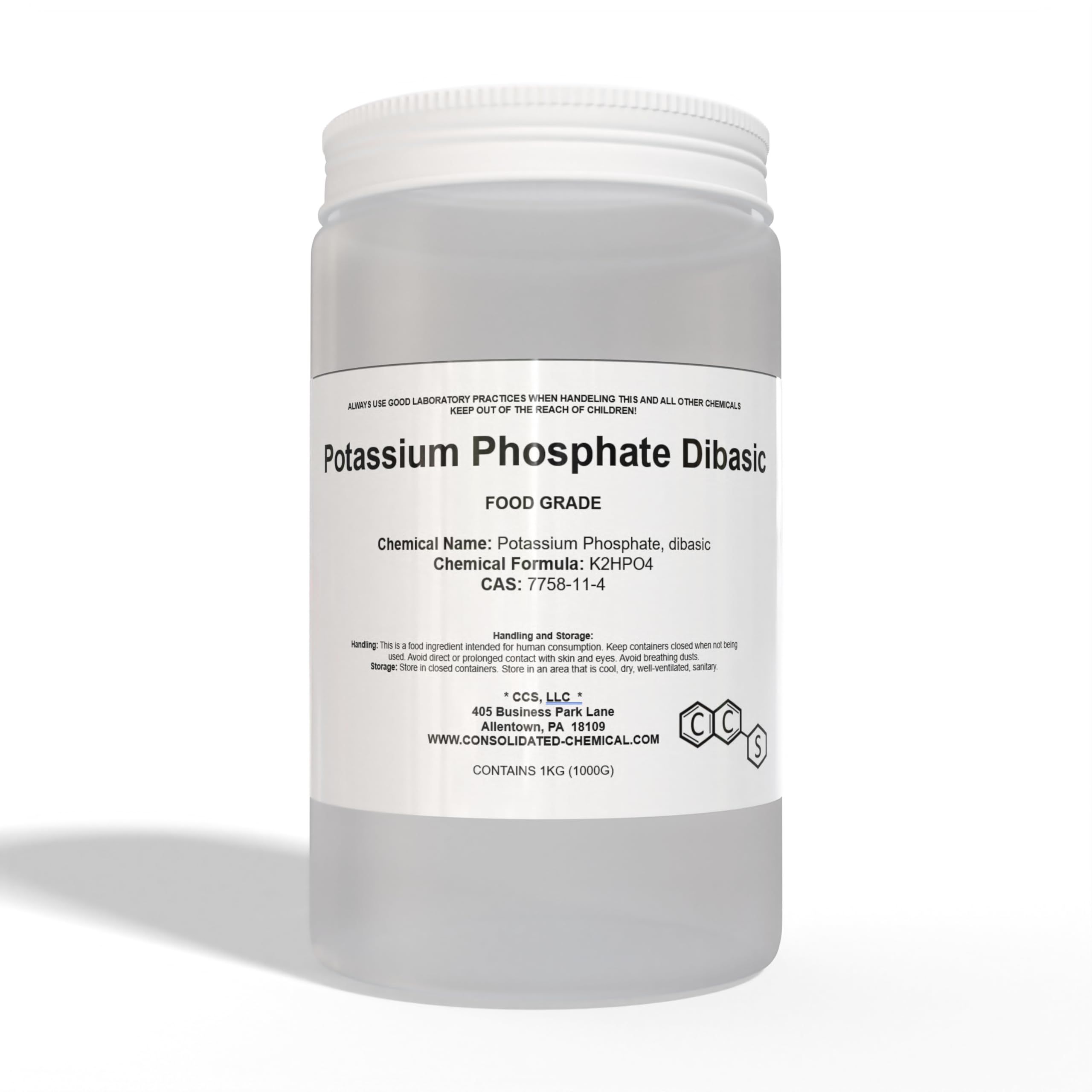 Potassium Phosphate, Dibasic Food Grade (1000 Grams)