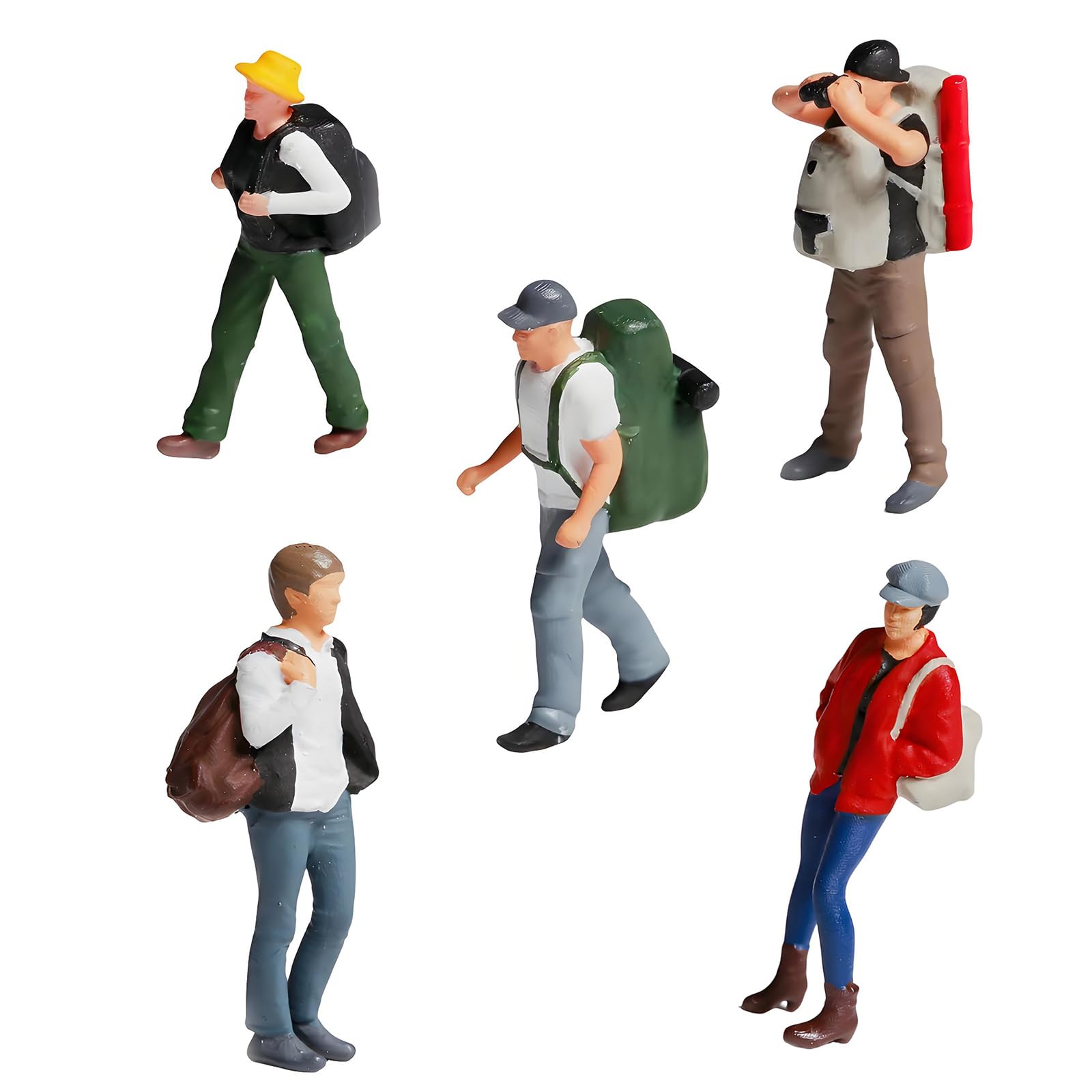 Resina miniature scene alpinismo, A Set Of Five People