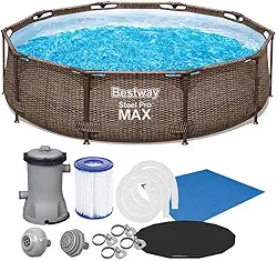 Piscina Estrutural 4678L Circular Deluxe + Filtro 220V + Capa + Forro Bestway