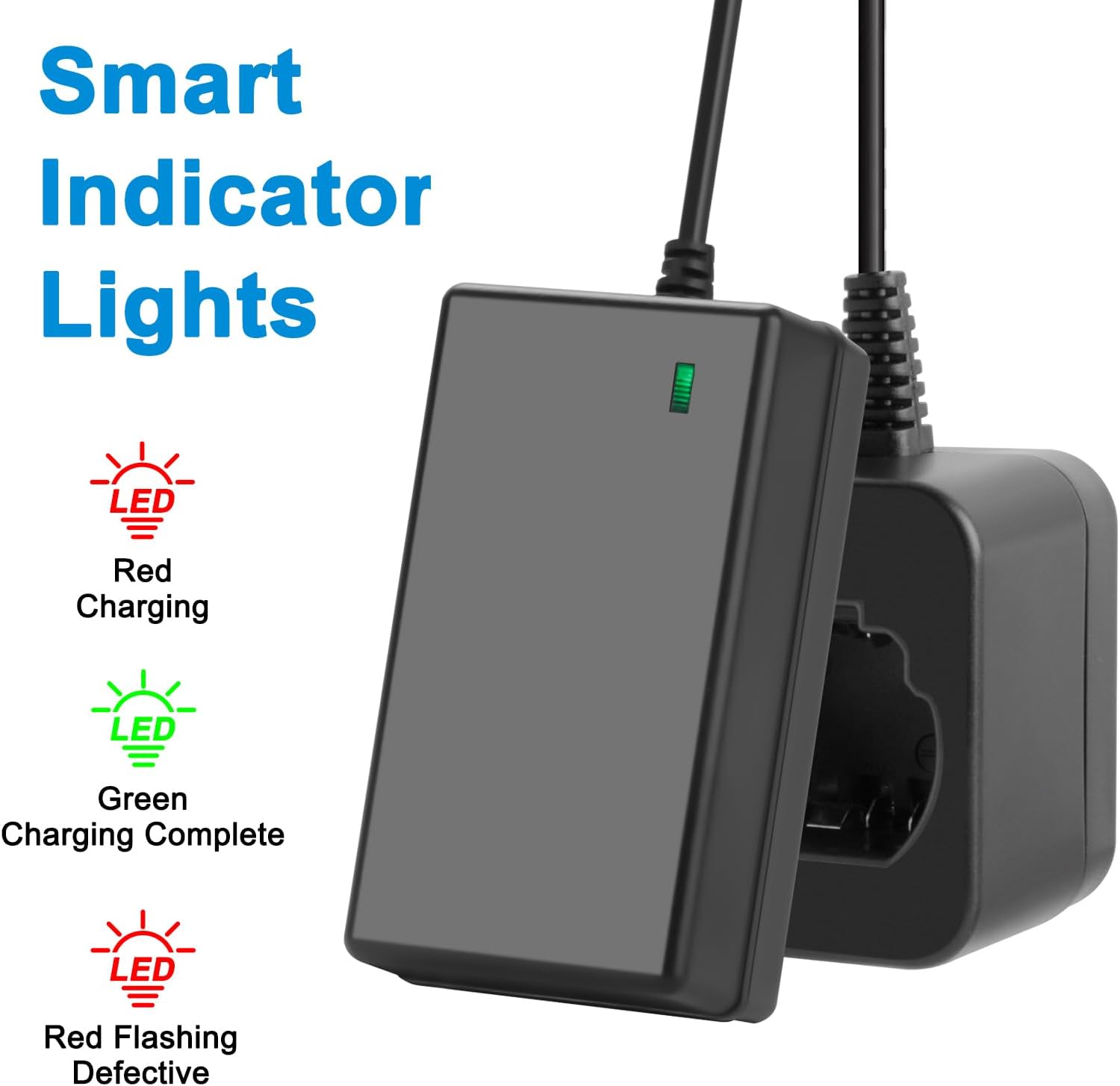 8V Li-Ion Charger Compatible with Dewalt DCB080 DCF680N1 DW4390 DCF682 DCF680N2 DCF680G2 DCB095 Pod Style Battery