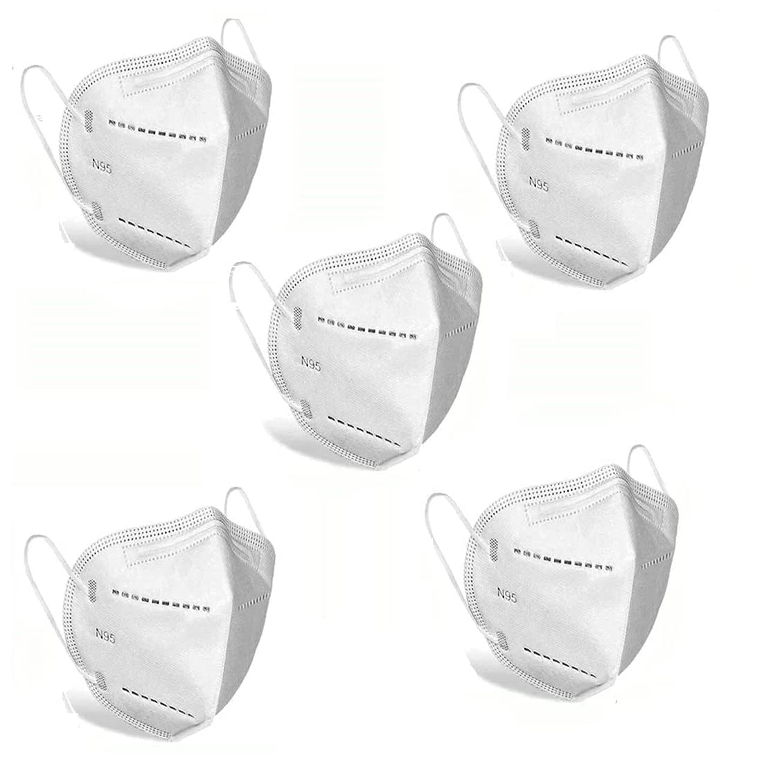 KN 95 Mask,Super Breathable Face Mask (White Colour, Non Woven Fabric)(With Head Mask Extender) a01 (Pack of 10) (B0BW9G7VD7) Amazon Price History, Amazon Price Tracker