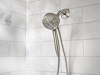 Vista 40 de Moen Engage Magnetix Matte Black 3.5-Inch Six-Function Detachable Handheld Showerhead with Magnetic Docking System, 26100BL