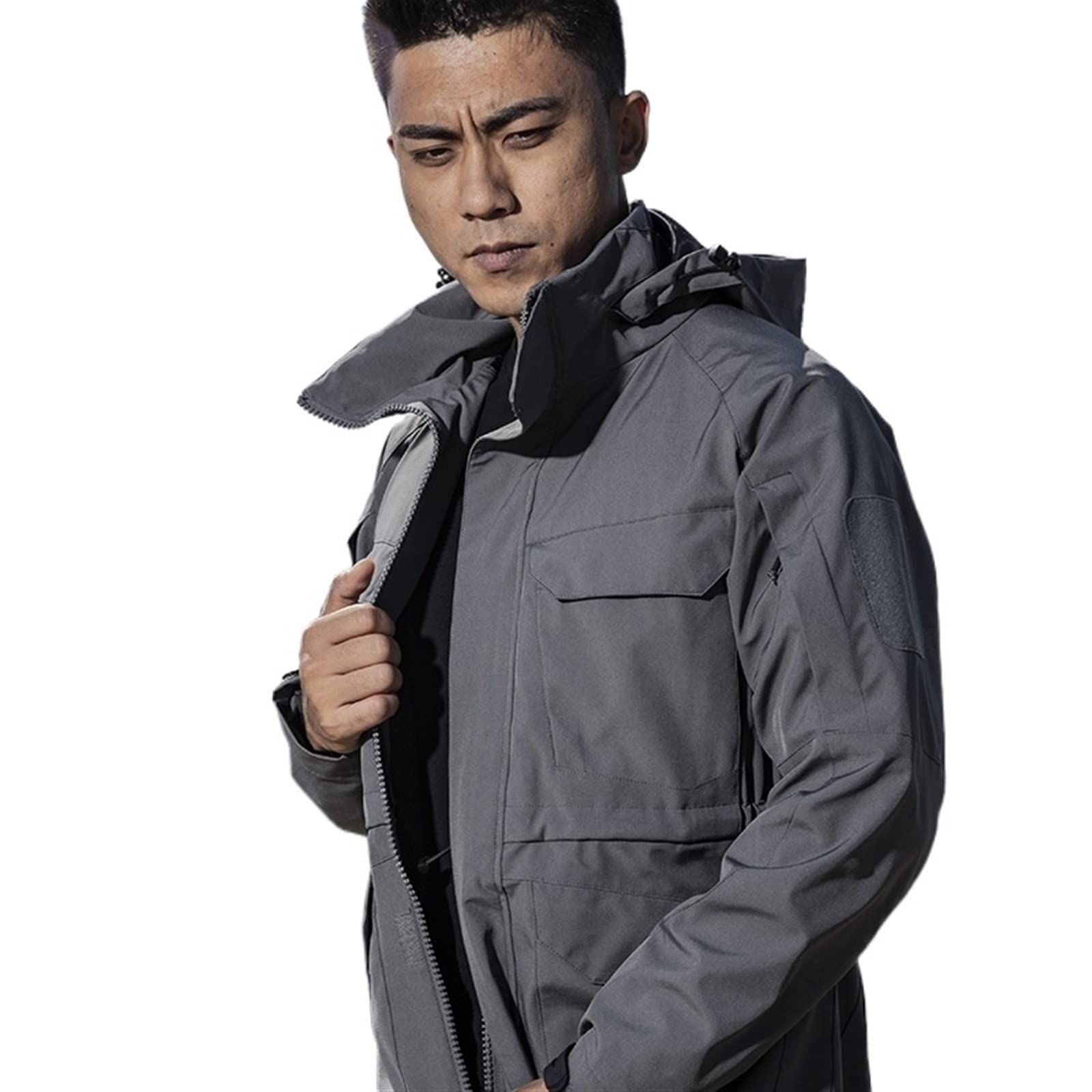 OXITA Work Jacket Self Defense Jacket Security Anti-cut Stab resistant Men Jackets bodyguard Trench coat Police Personal Use Slash Cut-proof Tops (Color : Dark grey, Size : M)