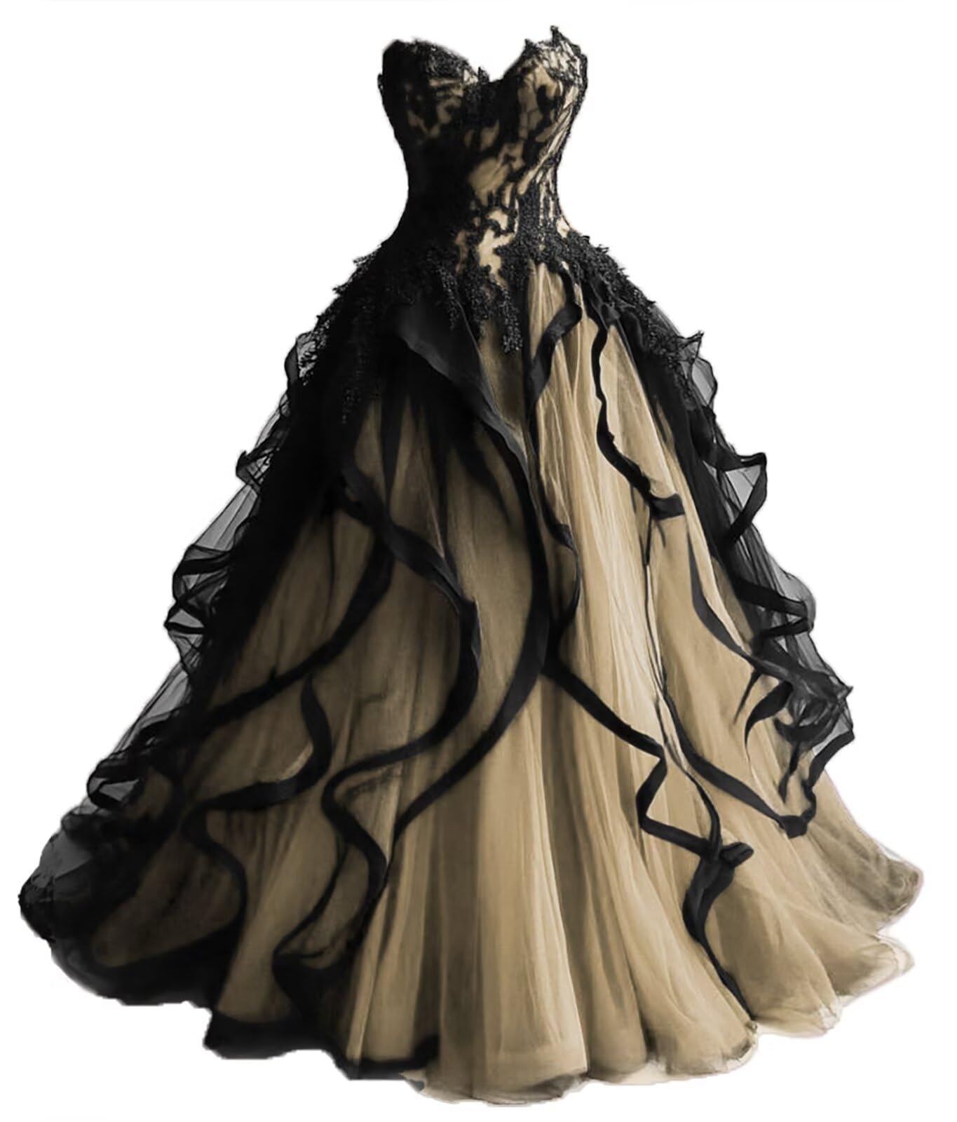 TRHTX Gothic Wedding Dress