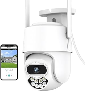 Security Cameras Outdoor, 4MP HD Wifi Wireless Camera for Home Security Outside Surveillance Cameras with 2-Ways Audio, 24/7 Recording, Motion Detection, IP66 Waterproof, Color Night, SD/Cloud