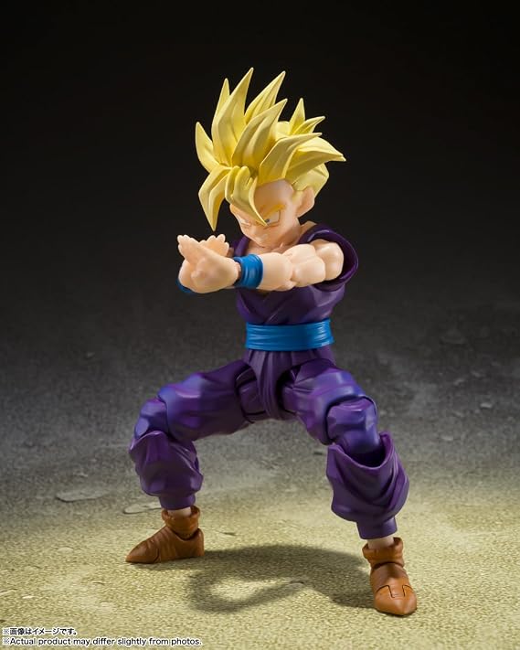 TAMASHII NATIONS S.H. Figuarts Dragon Ball Z Super Saiyan Son Gohan - The Warrior Who Surpassed Goku - about 4.3 inches 110 mm, PVC & ABS & Cloth, Pre-painted Articulated Figure